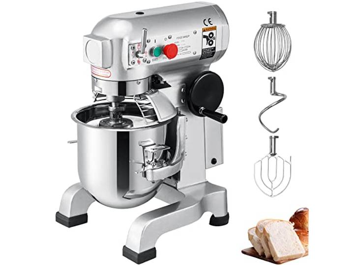 VEVOR Kommerzieller Knetmaschine 30L für Backbedürfnisse Pizzateig Brotteig usw. Kochmaschine Handelsüblicher 3-Gang-Standmixer aus Hochleistungsstahl Brandneuer