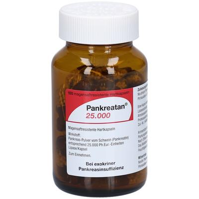 Pankreatan 25.000 magensaftresistente Hartkapseln 100 St Magensaftresistente