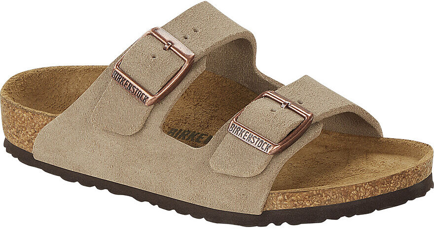 BIRKENSTOCK Mules doubles brides en cuir suédé Arizona Kids