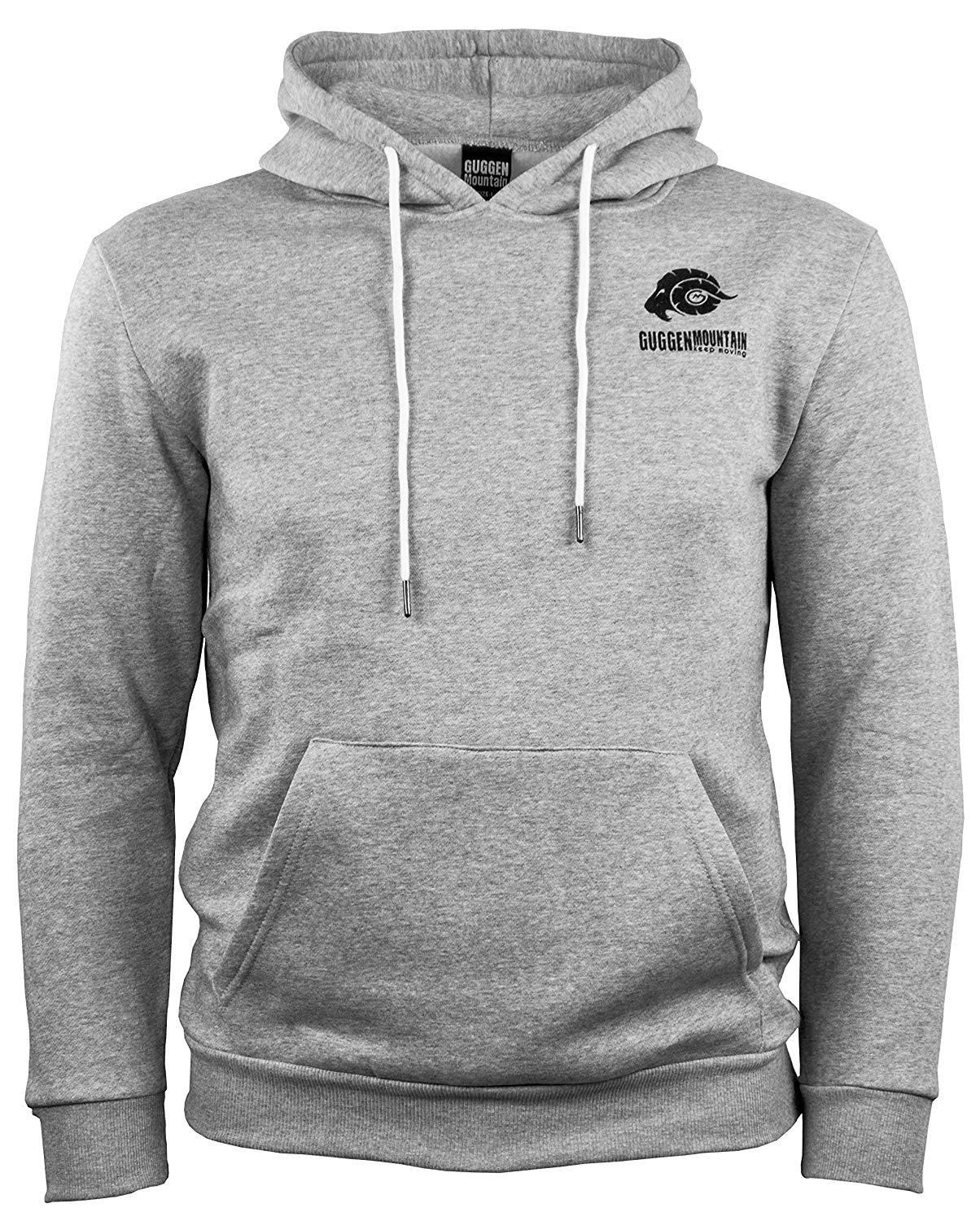 Herren Wandern Kapuzenpullover Fleece Hoodie Outdoor Hellgrau
