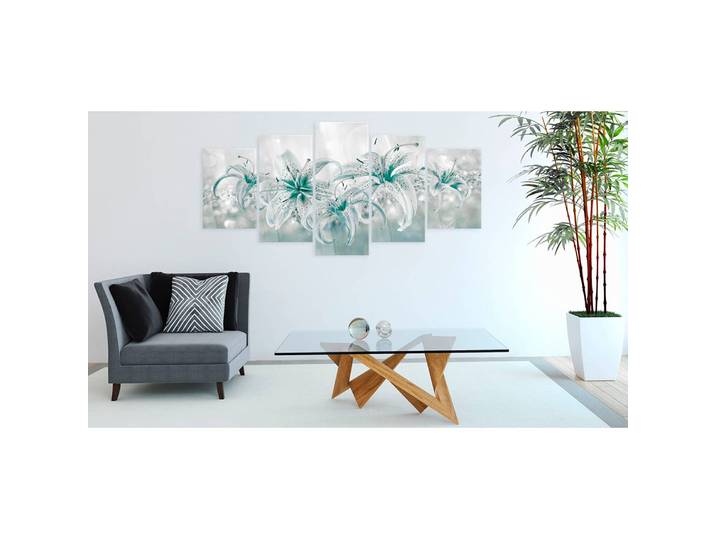 Acrylglasbild Sapphire Lilies Acrylglas Blau 100 x 50cm