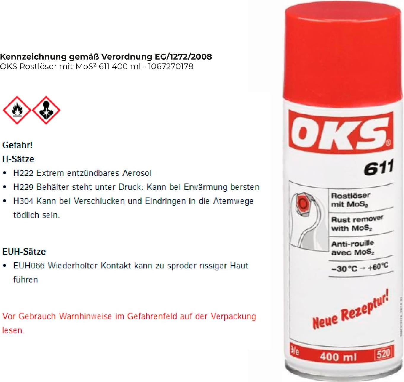 OKS 611 Roestoplosser met MoS² - 400 ml