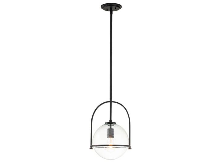 Suspension en acier et verre finition noir