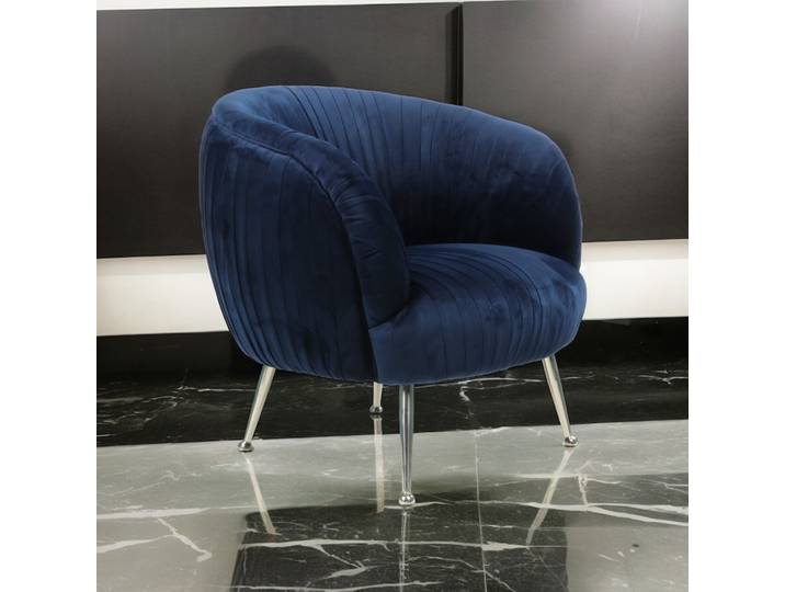 Fauteuil Club Palace en Velours - Bleu