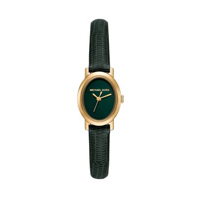 Quarzuhr MICHAEL KORS "Maude", grün, Armbanduhren, Damen, Quarzuhr, Armbanduhr, Lederarmband, analog