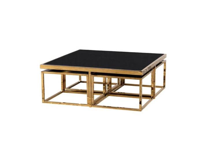 Table basse GOLDY - Verre - Noir