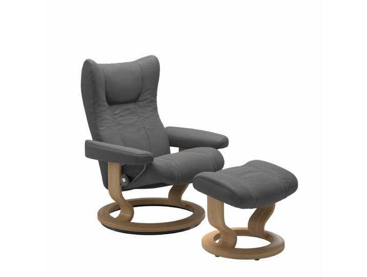 Stressless Wing Sessel Classic wahlweise mit Hocker - Leder Bati