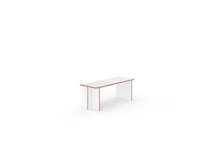Tojo Hockerbank, Weiß, Buche, 2-Sitzer, 120x45x45 cm, abwischbar, Schlafzimmer, Bettbank