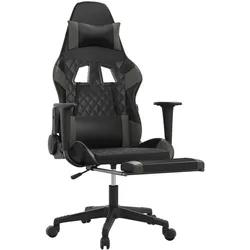 vidaXL Carano (Mit Fussablage), Gaming Stuhl, Schwarz