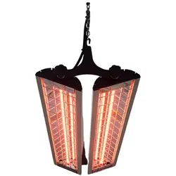 KRS IR 3106R OM 2P Doppelte Infrarot-Pendelleuchte mit Schutzgitter – Mittelwellenemission – Leistung 2 x 1500 W – Spannung 230 V