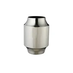 HOME STORY Vase   , silber , Edelstahl , Maße (cm): H: 23  Ø: 16