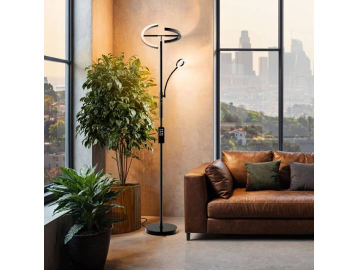 Lampadaire led 20w réglages variables noir