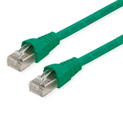 TELEGÄRTNER Patchkabel S/FTP, Cat.6A, LSOH, grün, 0,25 m