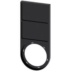 Siemens 3SU1900-0BQ10-0AA0 3SU19000BQ100AA0 Schildträger flach (B x H) 27 mm x 17.5 mm Schwarz 10 St. Piece