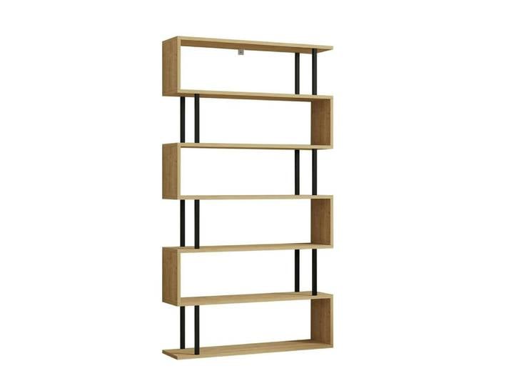 Etagère moderne 6 niveaux décor bois clair