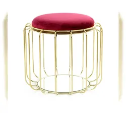 Kayoom Beistelltisch / Pouf Comfortable 110 Rot / Gold