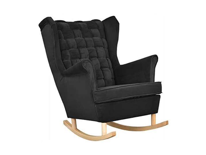 Family Meble Schaukelsessel, Modell Carol, Skandinavisch, Relaxsessel aus Webstoff, Loungesessel, Ohrensessel, Fernsehsessel, Bequemer Sessel, Für Wohnzimmer, Esszimmer, Schlafzimmer, Trinity 16