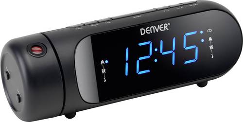 Denver CPR-700 Radiowecker UKW USB Weckfunktion, Akku-Ladefunktion Schwarz