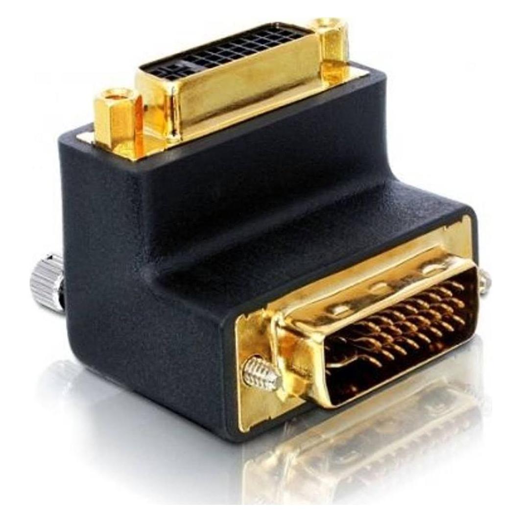 Delock Adapter DVI-I Stecker auf DVI-I Buchse 90ø (65173)