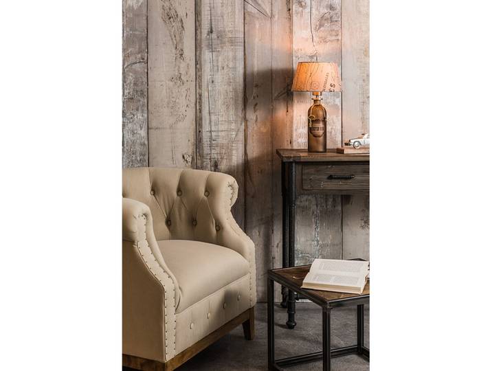 Lampenschirm Courtney braun/beige Stoff B 25 cm