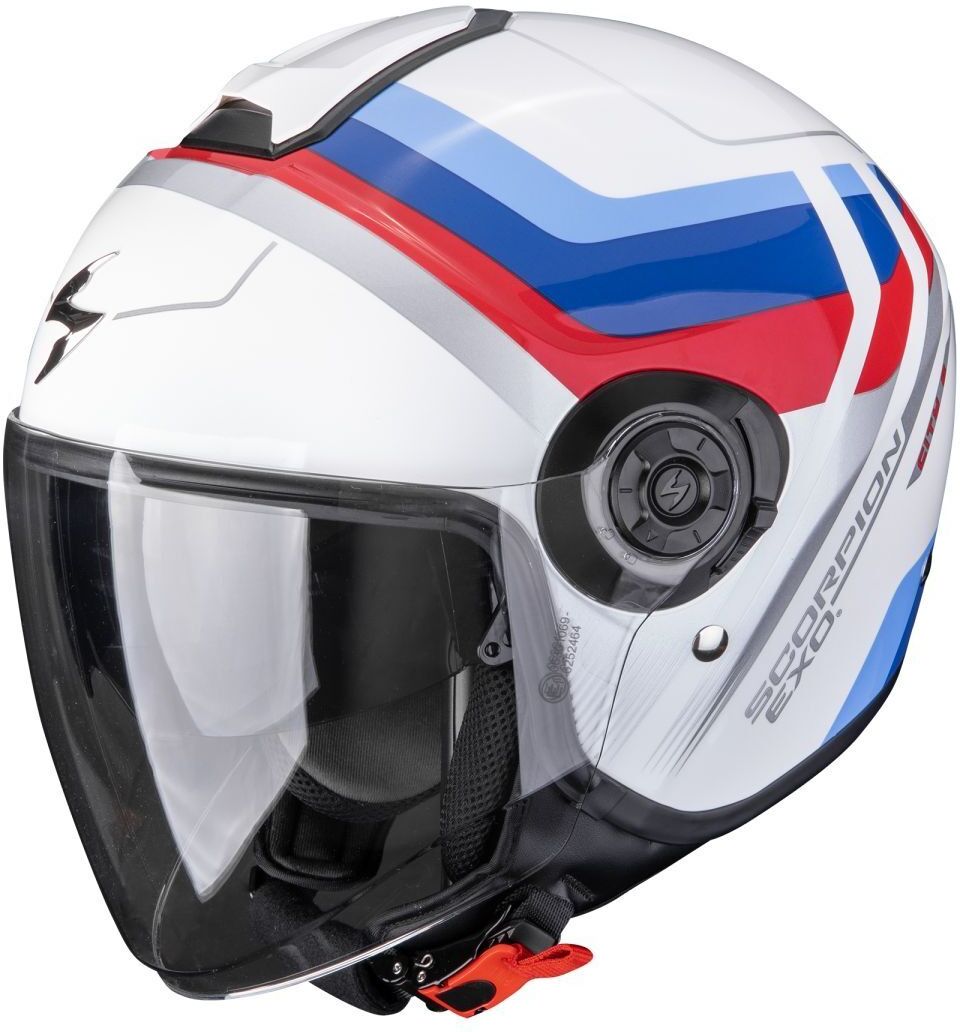 Casque jet Scorpion Exo EXO-CITY II - SPORT Blanc/Bleu/Rouge