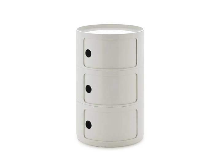 Kartell - New Big Componibili 3 Container, H 69,5 cm, weiss