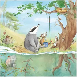 FOTOTAPETE Wassili Waschbär - Ein Fahrstuhl für Elsa 192/192 cm