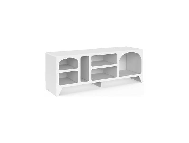 IDOMYA Factory TV-Regal Alanya in Weiß - (B)140 x (H)50 x (T)40 cm