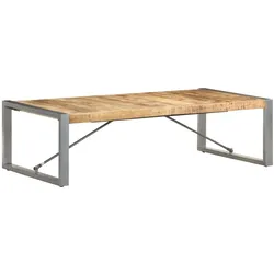 vidaXL Couchtisch 140x70x40 cm : Material - Raues Mangoholz V2
