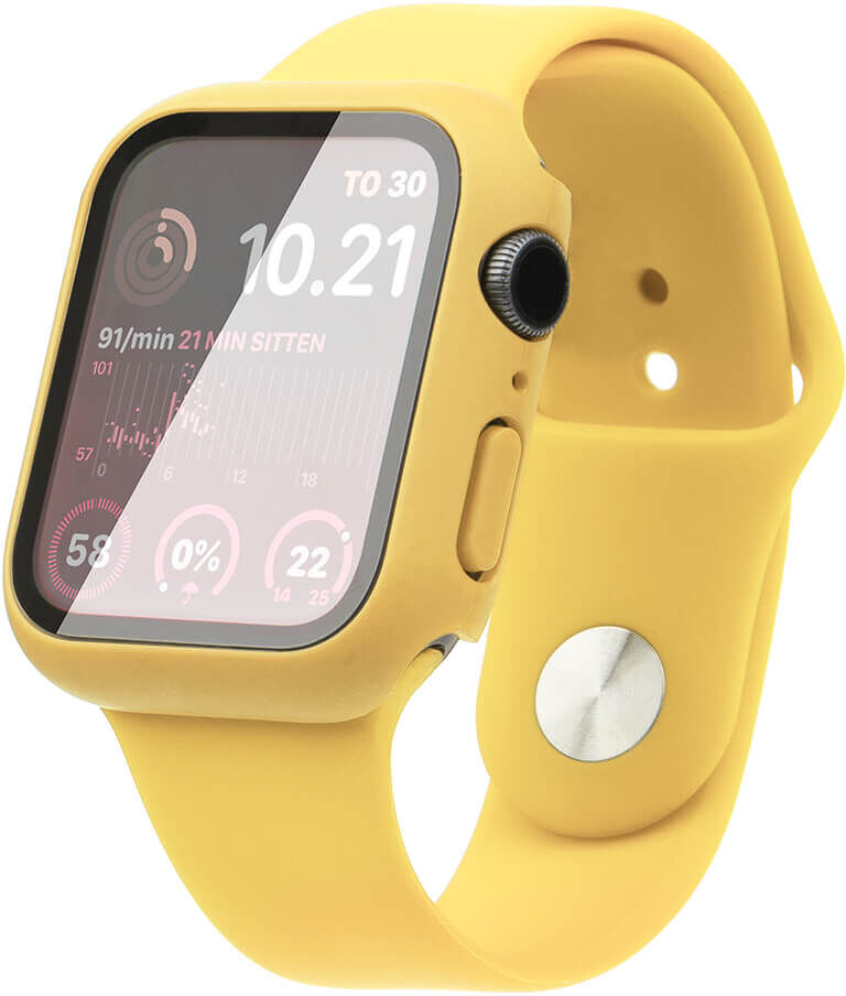 Apple Watch 41mm Suojakuori Silikonirannekkeella, Keltainen