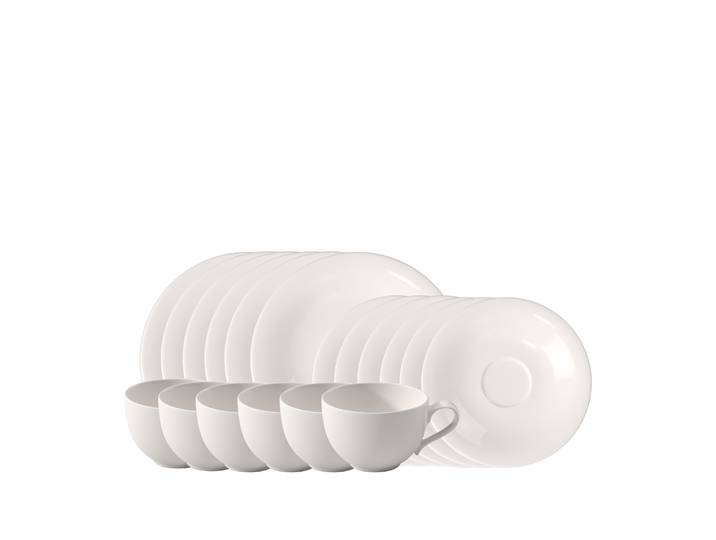 Kaffeeservice Essential Kaffee-Service , weiß, 18, Porzellan, LIKE. BY VILLEROY & BOCH, Geschirr-Sets, Kaffeeservice, Premium Porzellan