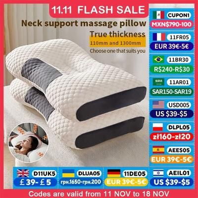 Uplifted Finds Cervical Orthopedic Soybean Fiber SPA Pillow 48 X 74 X 6 Cm