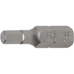 BGS Bit | Länge 25 mm | Antrieb Außensechskant 6,3 mm (1/4"") | Innensechskant 4 ...