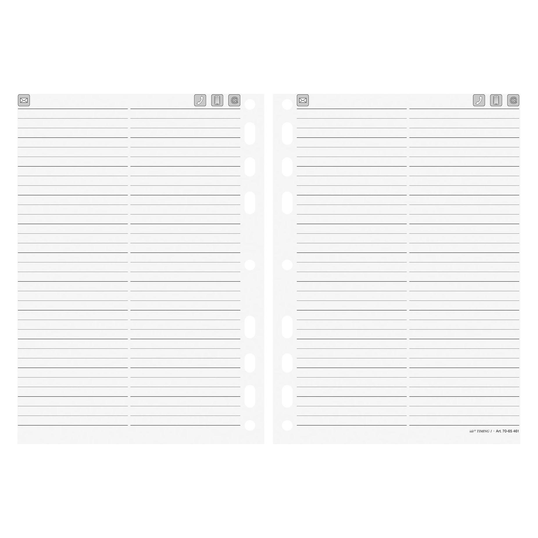 Idé Adressen Timing 1 A5 7065461.2 7 24 Blatt, 148x210mm (A5) (7065461)