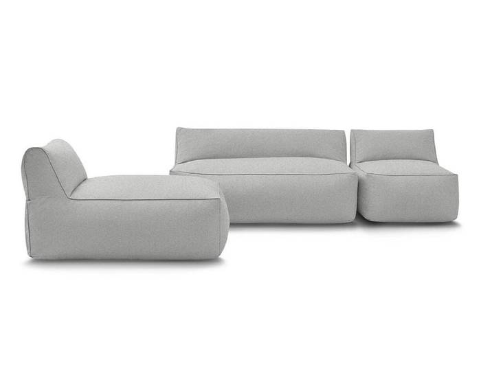 Gartensofa BOBOCHIC RIVIERA Stoff hellgrau