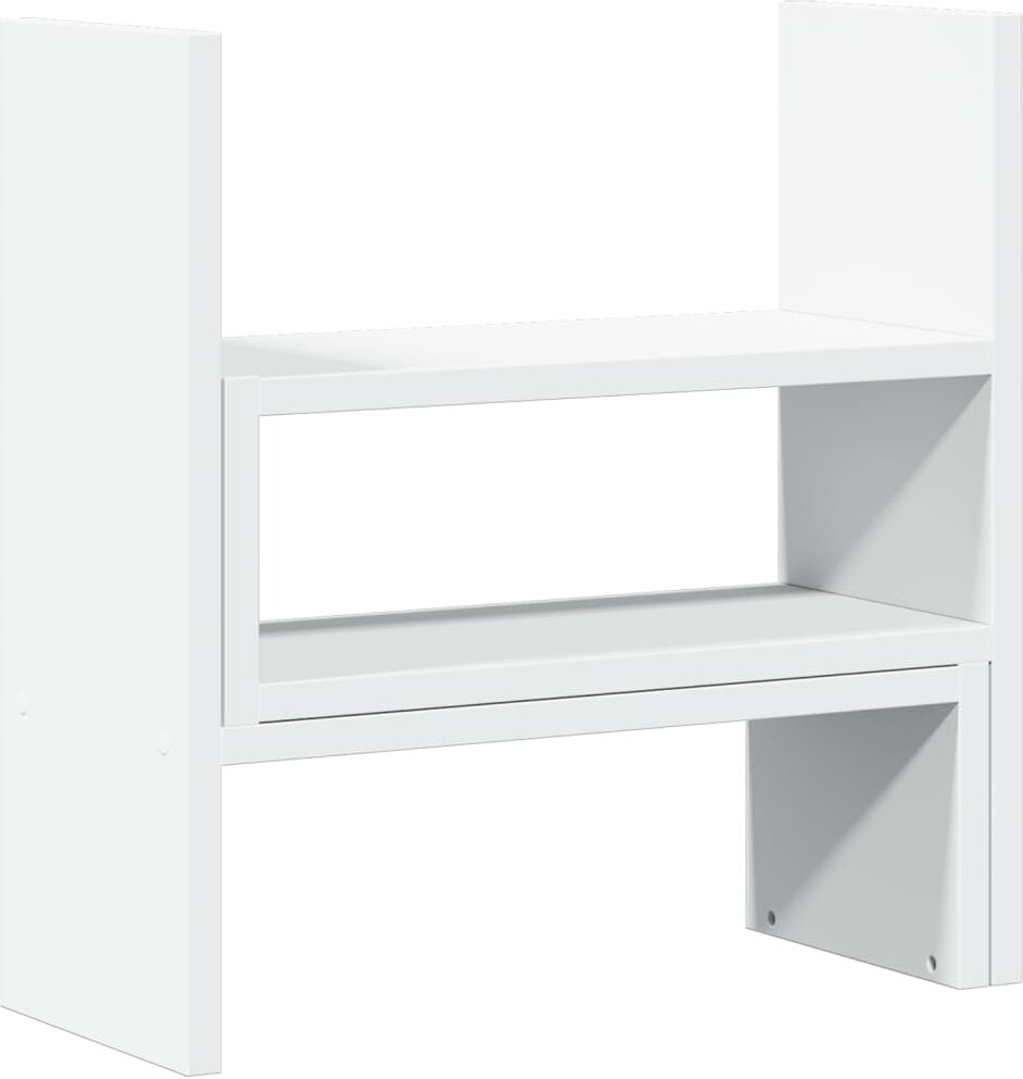 vidaXL Organisateur de bureau réglable blanc bois d'ingénierie