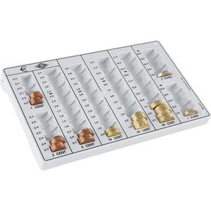 Wedo Zählbrett 161658000, für Europa, 27 x 16 cm, 8 Münzfächer