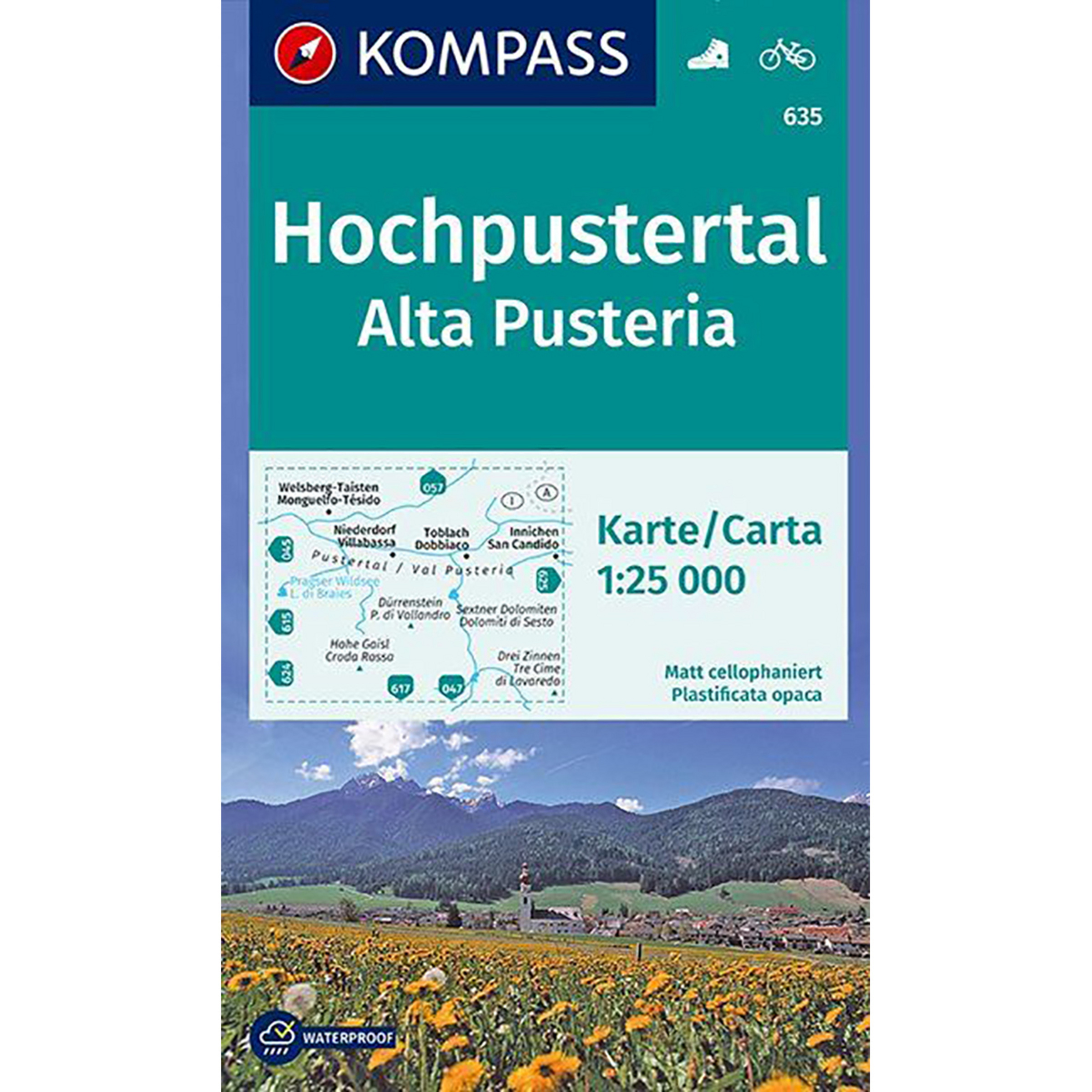 Kompass Verlag WK 635 Hochpustertal - Alta Pusteria Topografische Karten
