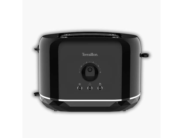 TERRAILLON Grille pain 2 fentes\, design Design reliefé effet DIAMANT Fentes 13 cm\, 6 niveaux de dorage\, puissance 870W\, Réchauffe viennoiserie\,Décongélation\, Réchauffage\, Arrêt automatique