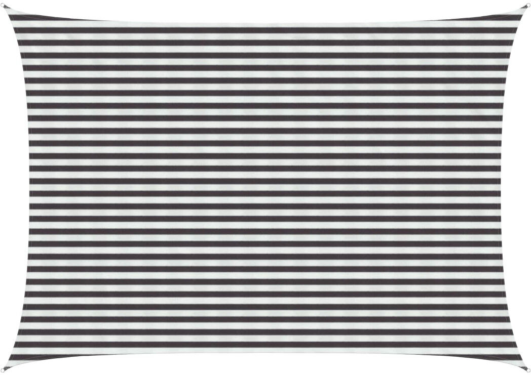 Vidaxl Sunshade Sail Canopy Screen Balcony Awning Canopy HDPE Rectangular Black/White 300cm W x 600cm L