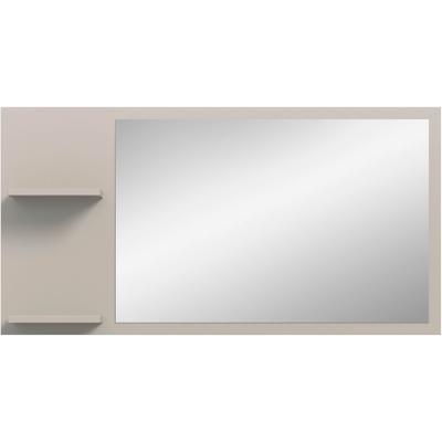 Spiegel HOME AFFAIRE "TATIO, 106x55x16 cm, 2 Ablageböden, große Spiegelfläche", beige (natur), B:106cm H:55cm T:16cm, Holzwerkstoff, Spiegelglas, Spiegel, Garderobenspiegel, Flurspiegel