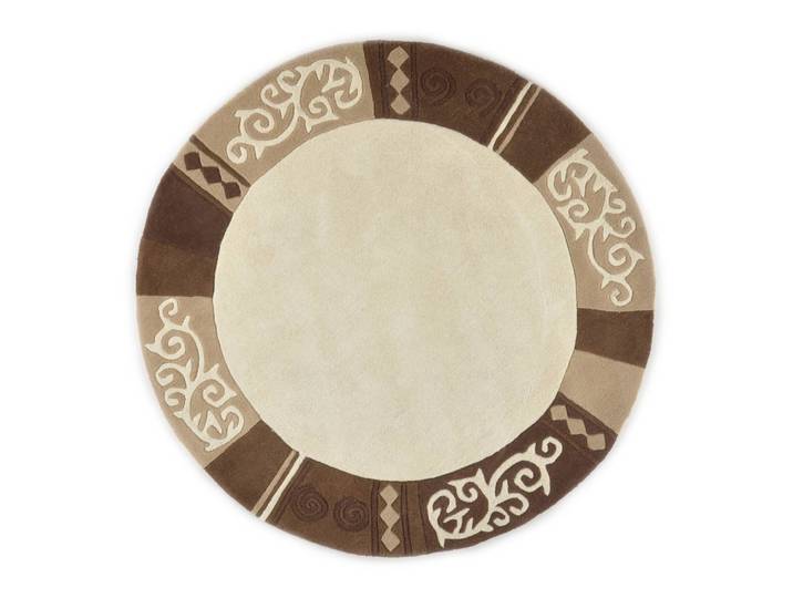 Tapis Ambadi Rond Beige/Beige Ø 150cm Laine