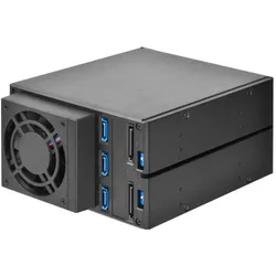 Silverstone SST-FS303-12G - 3 Bay Aluminium Trayless Hot Swap Mobile Rack Backplane with Fan and Loc (ATX), PC Gehäuse, Schwarz