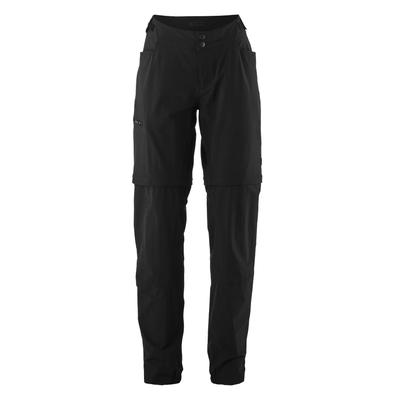 Fahrradhose GONSO "Adventure Pants Zip Off W", Damen, Gr. 36, Normalgrößen, schwarz, 90% Polyamid, 10% Elasthan, Hosen Fahrradhose, Damen Zip-Off Radhose mit Sitzpolster, Hose zur Shorts abzippbar