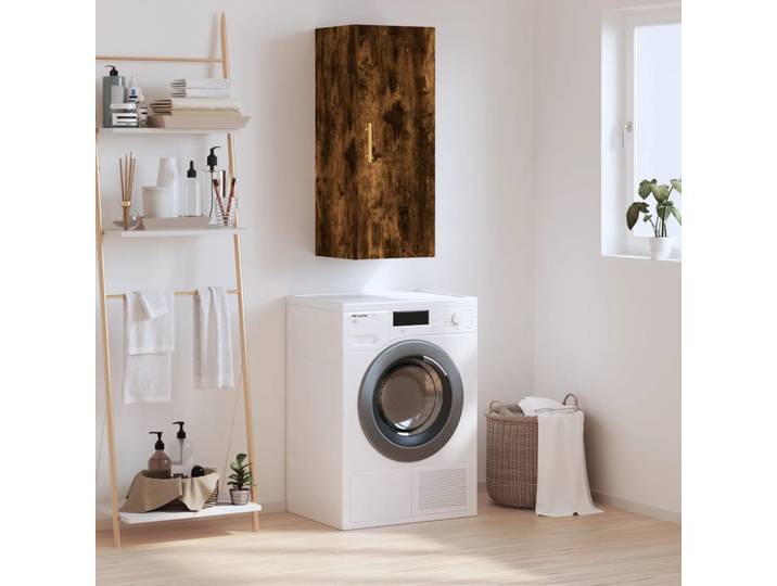 vidaXL Wandschrank Räuchereiche 34,5x34x90 cm