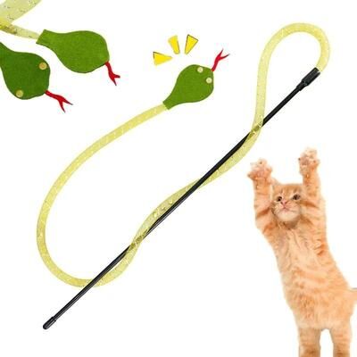 Uplifted Finds WiggleWorm Felt Snake Teaser Wand WiggleWorm Felt Snake Teaser Wand
