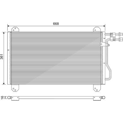 Valeo Kondensator, Klimaanlage [Hersteller-Nr. 816891] für Mercedes-Benz