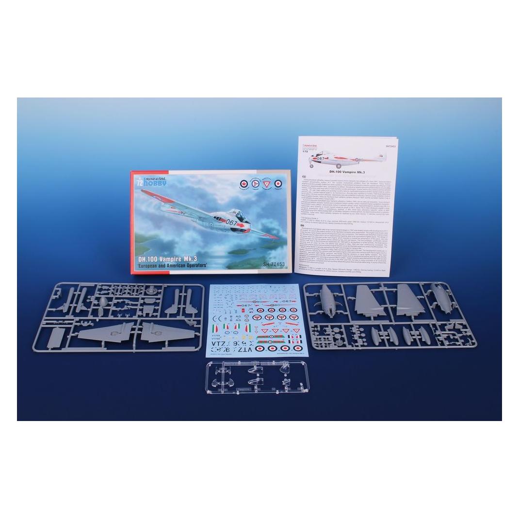 Special Hobby DH.100 Vampire Mk.3 European and American Operators (100-SH72453)