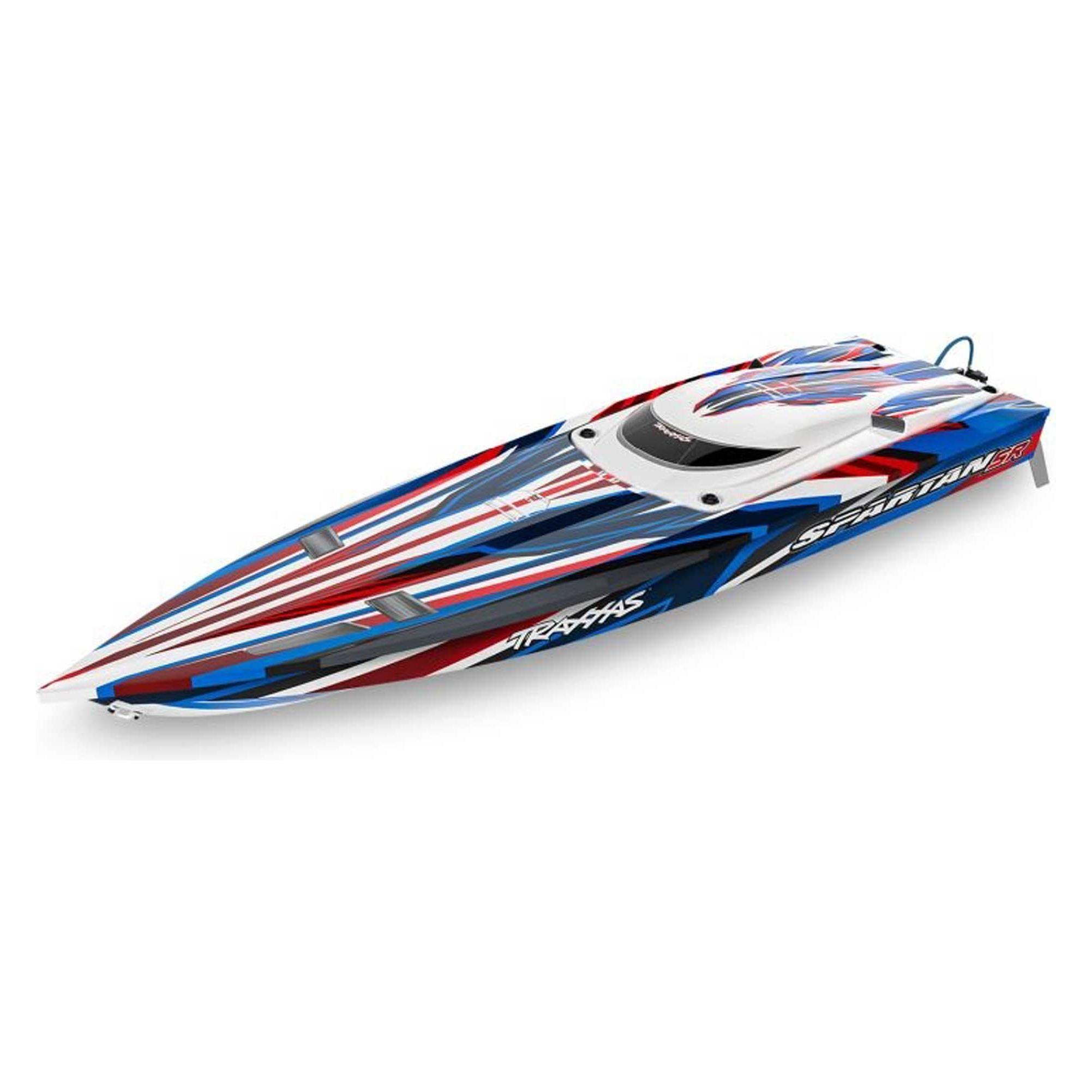 Traxxas BOAT SPARTAN SR 1037mm 1:10 EP RTR RED TQi 2.4GHz OHNE Ladegerät und OHNE Akku (TRX103076-4-RED)