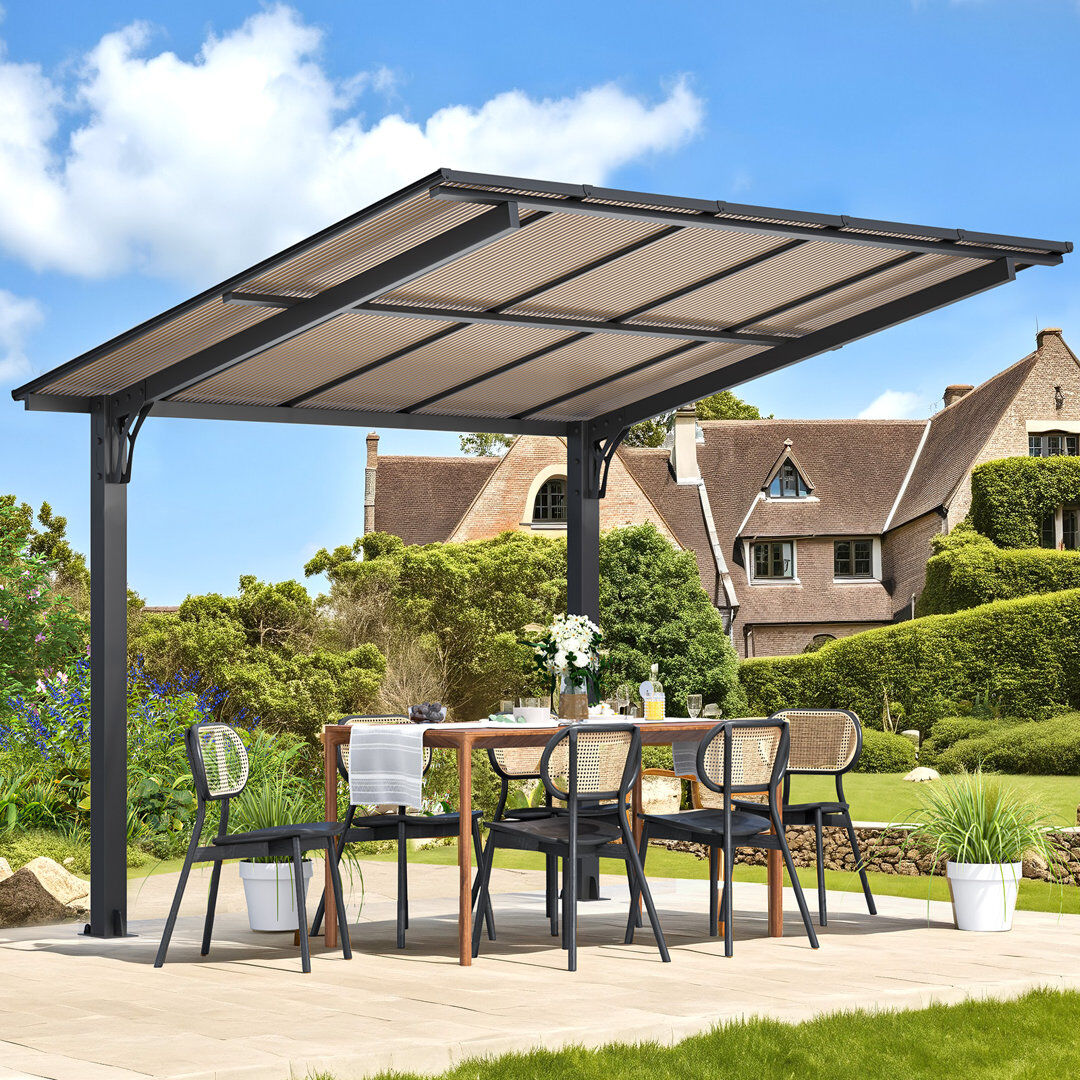 Blue Elephant Hardtop Gazebo Black 2.4 m x 3 m